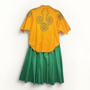 Rare VTG Hairston Roberson Set Skirt & Top Embroidered Festival Southwestern L